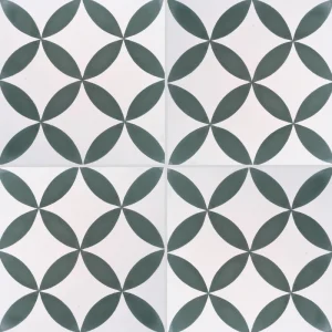 carrelage carreaux de ciment décors véritable sol mur cuisine séjour salle de bain intérieur vert blanc géométrique floral