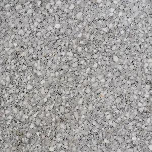 Dalle terrazzo Carodeco Milano fond gris foncé avec éclats blanc et noirs pour vos sols