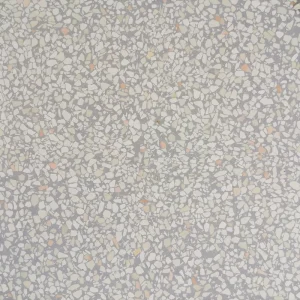 carreaux terrazzo PP19 Carodeco finition gris clair avec éclats blancs et pastel pour sols et murs