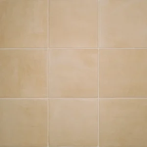 Carrelage effet terre cuite CLAY carré natural Carodeco posé au sol, aspect authentique pour intérieur et extérieur