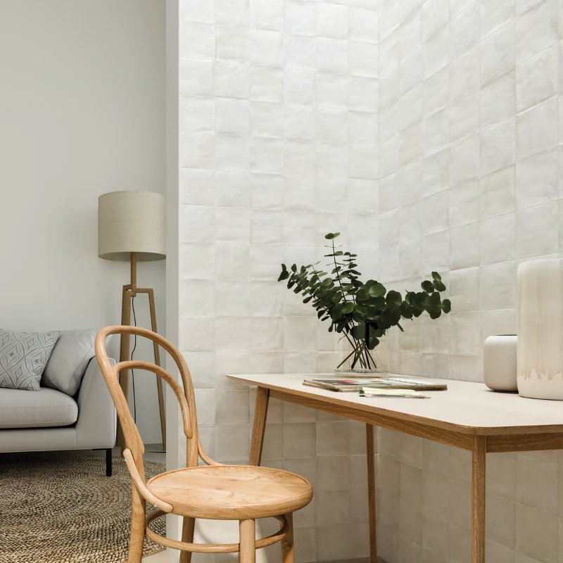 Carrelage SATEN Blanc satiné effet Zellige - faïence murale – Image 3
